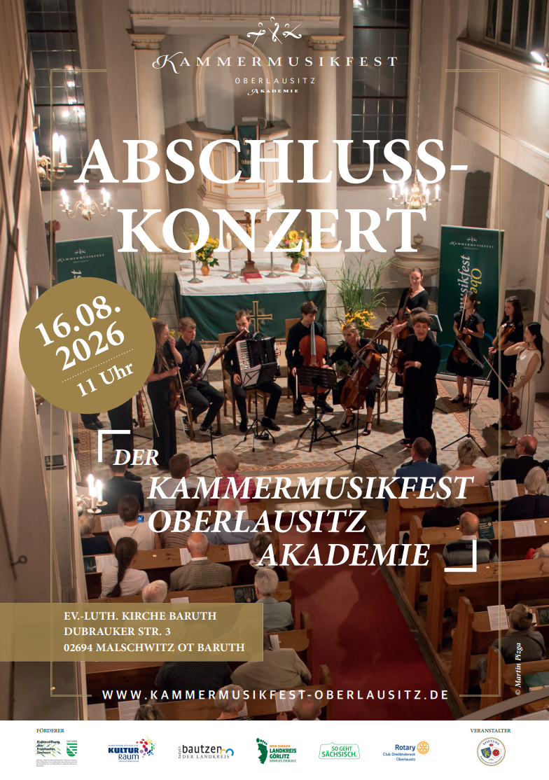 ABSCHLUSSKONZERT DER
KAMMERMUSIKFEST OBERLAUSITZ AKADEMIE 2026